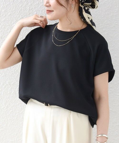 SHIPS / シップス カットソー | 〈接触冷感/UVカット/吸水速乾〉ジョーゼット サイド タック フォルム スリーブ プルオーバー | 詳細26