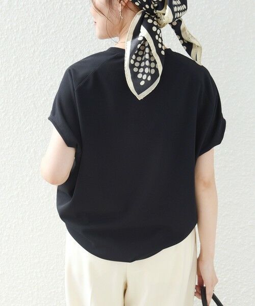 SHIPS / シップス カットソー | 〈接触冷感/UVカット/吸水速乾〉ジョーゼット サイド タック フォルム スリーブ プルオーバー | 詳細27