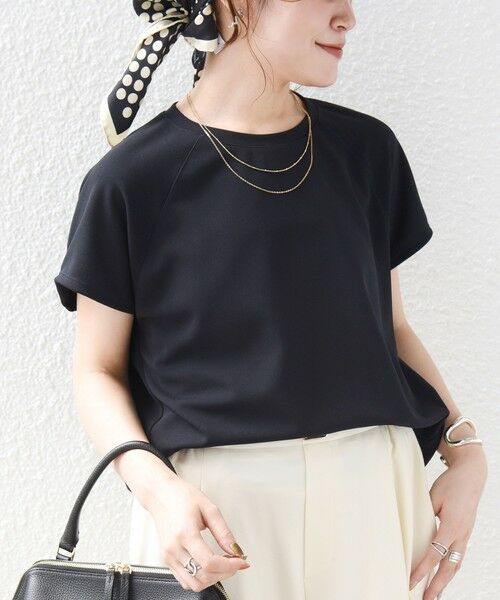 SHIPS / シップス カットソー | 〈接触冷感/UVカット/吸水速乾〉ジョーゼット サイド タック フォルム スリーブ プルオーバー | 詳細28