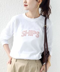 SHIPS / シップス Tシャツ | 《予約》【WEB限定】 SHIPS ラウンド プリント ロゴ ロングスリーブ TEE