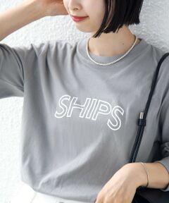 SHIPS / シップス Tシャツ | 《予約》【WEB限定】 SHIPS ラウンド プリント ロゴ ロングスリーブ TEE