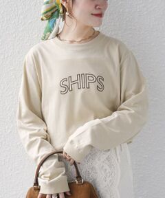 SHIPS / シップス Tシャツ | 《予約》【WEB限定】 SHIPS ラウンド プリント ロゴ ロングスリーブ TEE