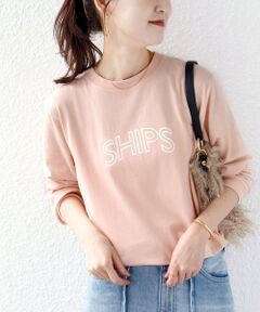 SHIPS / シップス Tシャツ | 《予約》【WEB限定】 SHIPS ラウンド プリント ロゴ ロングスリーブ TEE