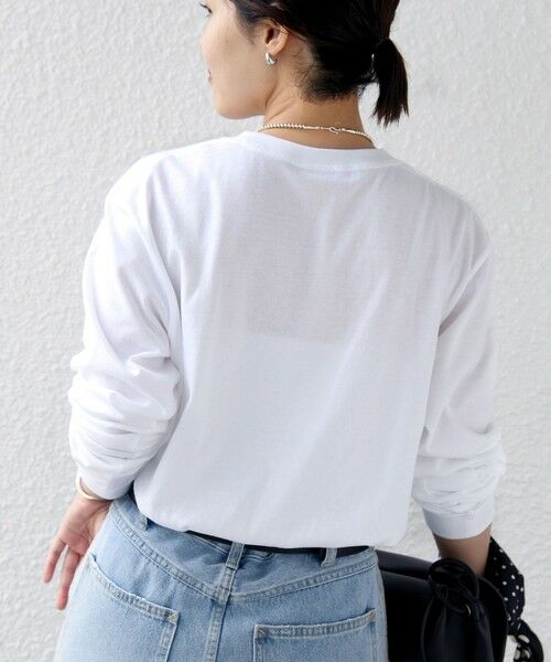 SHIPS / シップス Tシャツ | 《予約》【WEB限定】 SHIPS ラウンド プリント ロゴ ロングスリーブ TEE | 詳細6