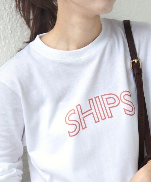 SHIPS / シップス Tシャツ | 《予約》【WEB限定】 SHIPS ラウンド プリント ロゴ ロングスリーブ TEE | 詳細16