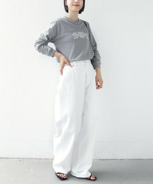 SHIPS / シップス Tシャツ | 《予約》【WEB限定】 SHIPS ラウンド プリント ロゴ ロングスリーブ TEE | 詳細21