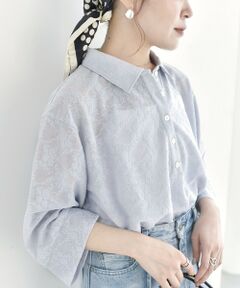 SHIPS / シップス ポロシャツ | 《予約》【WEB限定】〈手洗い可能〉シアー ジャカード ポロ ワイド スリーブ プルオーバー