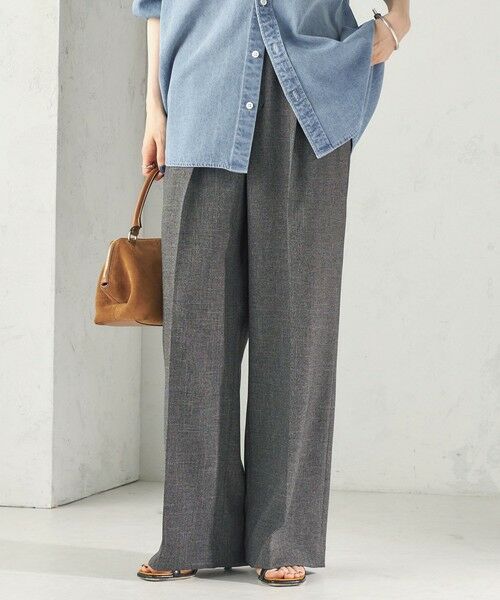 SHIPS / シップス その他パンツ | 《予約》〈防シワ/洗濯機可能〉シャーク ツイード ストレッチ 2タック パンツ | 詳細6