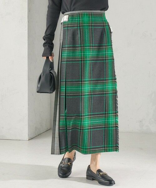 SHIPS / シップス ロング・マキシ丈スカート | 《予約》【SHIPS別注】O’NEIL OF DUBLIN:パッチワーク ファッション ロング キルト（グリーン）