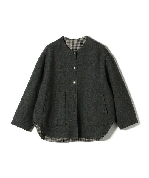 SHIPS / シップス その他アウター | 《予約》セミ 梳毛 配色 リバーシブル ノーカラー コート | 詳細18