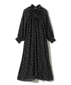 SHIPS / シップス ロング・マキシ丈ワンピース | Fanaka:〈手洗い可能〉ドット プリント ロング スリーブ ワンピース