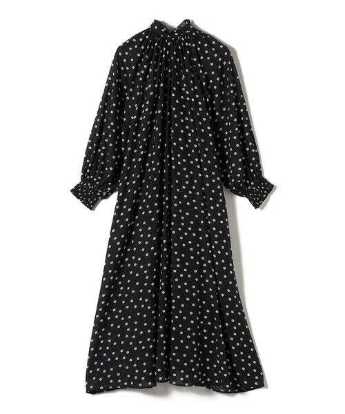 SHIPS / シップス ロング・マキシ丈ワンピース | Fanaka:〈手洗い可能〉ドット プリント ロング スリーブ ワンピース | 詳細1