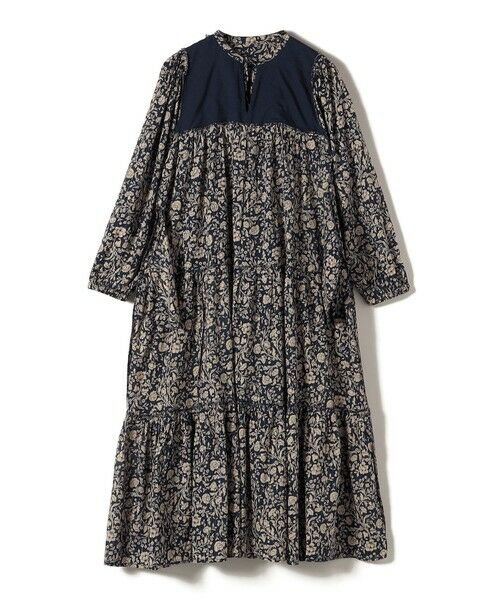 SHIPS / シップス ロング・マキシ丈ワンピース | Fanaka:〈手洗い可能〉小花 プリント ティアード ワンピース | 詳細2