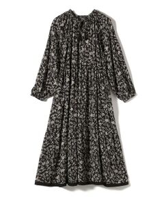 SHIPS / シップス ロング・マキシ丈ワンピース | Fanaka:〈手洗い可能〉モノトーン プリント ワンピース