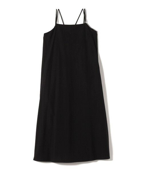SHIPS / シップス ロング・マキシ丈ワンピース | SHIPS Primary Navy Label:〈手洗い可能〉近江晒 フレア キャミ ワンピース（ブラック）