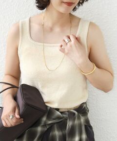 SHIPS / シップス タンクトップ | 《予約》〈手洗い可能〉ミニシャギー 前後 2WAY スクエア ニット タンク