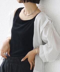 SHIPS / シップス タンクトップ | 《予約》〈手洗い可能〉ミニシャギー 前後 2WAY スクエア ニット タンク