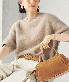 SHIPS / シップス ニット・セーター | 《予約》杢 フォックス カシミヤ 半袖 プルオーバー