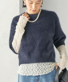 SHIPS / シップス ニット・セーター | 《予約》杢 フォックス カシミヤ 半袖 プルオーバー