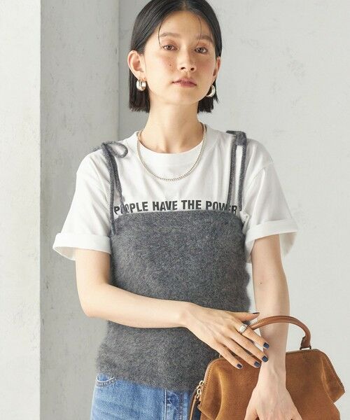 SHIPS / シップス キャミソール・チューブトップ | 《予約》杢 フォックス カシミヤ チューブ トップ | 詳細14