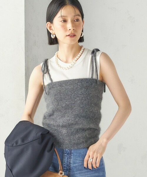 SHIPS / シップス キャミソール・チューブトップ | 《予約》杢 フォックス カシミヤ チューブ トップ | 詳細5