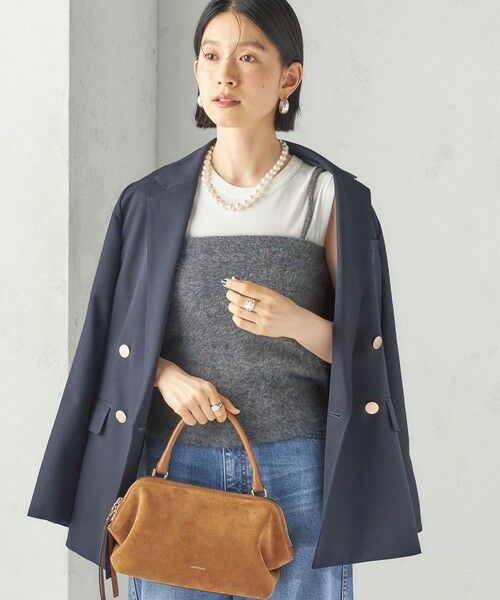 SHIPS / シップス キャミソール・チューブトップ | 《予約》杢 フォックス カシミヤ チューブ トップ | 詳細9