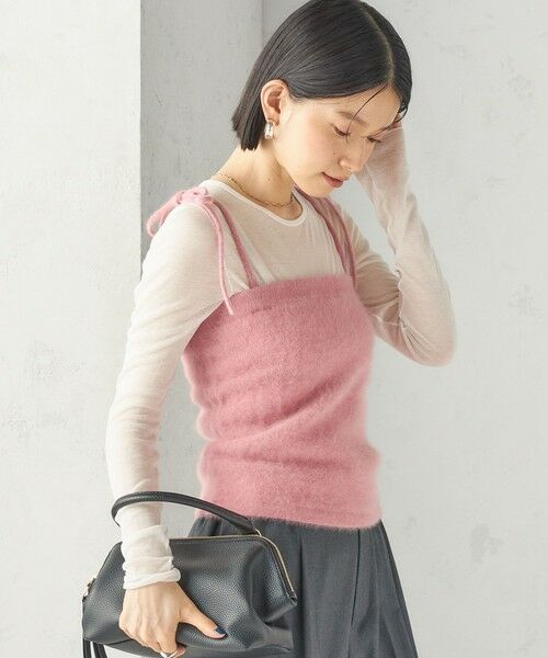 SHIPS / シップス キャミソール・チューブトップ | 《予約》杢 フォックス カシミヤ チューブ トップ | 詳細25