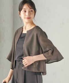 SHIPS / シップス ノーカラージャケット | 《予約》〈手洗い可能〉シャンブレー カラミ ノーカラー ジャケット