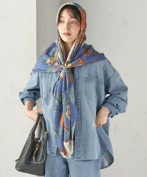 SHIPS / シップス マフラー・ショール・スヌード・ストール | 《予約》manipuri: 120*120 STOLE 26AW | 詳細22