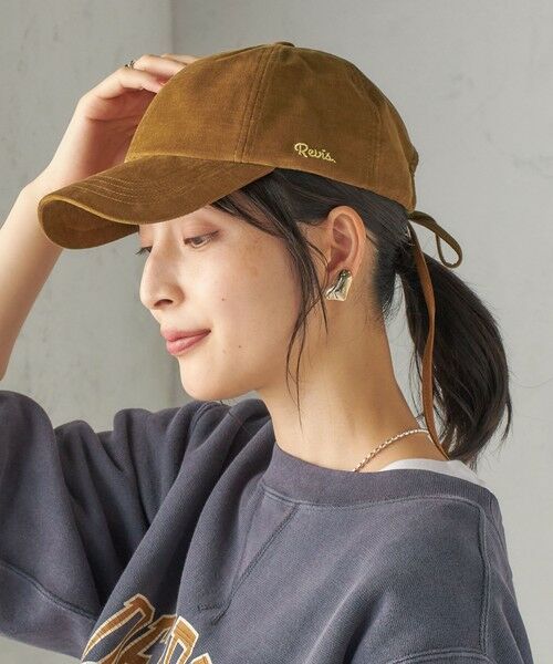 SHIPS / シップス キャップ | 《予約》Revis.: コーデュロイ リボン キャップ（キャメル）