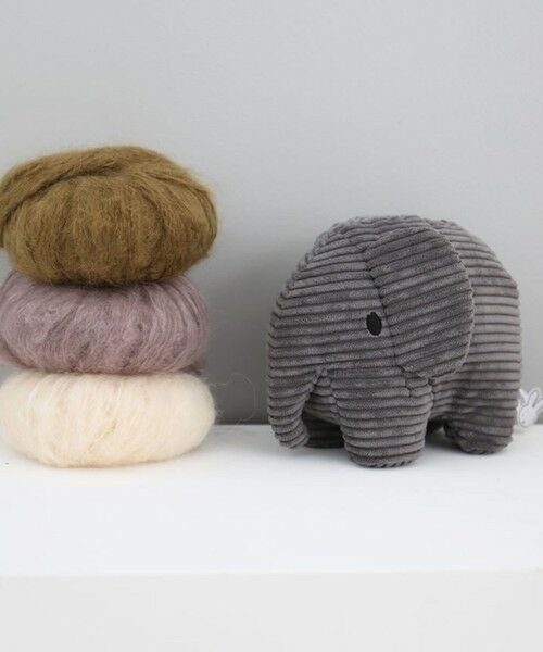 SHIPS / シップス ベビー・キッズグッズ | BON TON TOYS:CORD Elephant/bear/Loion ぬいぐるみ（ダークグレー）