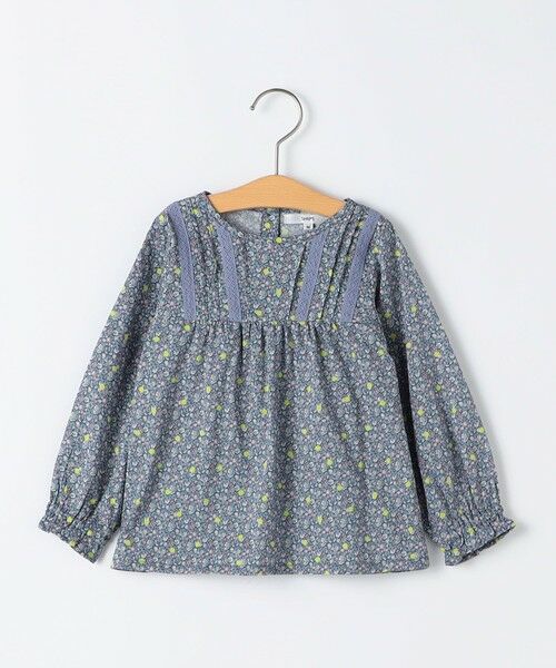 SHIPS / シップス シャツ・ブラウス | SHIPS KIDS:80〜90cm / リバティ ギャザー ブラウス（ネイビー）