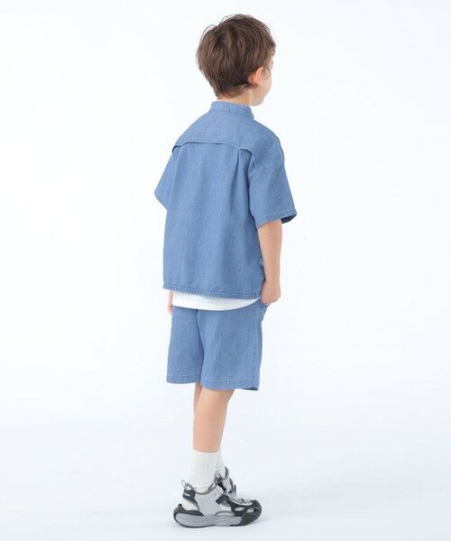 SHIPS / シップス シャツ・ブラウス | SHIPS KIDS:100〜130cm /〈接触冷感〉ドライメッシュ デニム バンドカラー シャツ | 詳細6