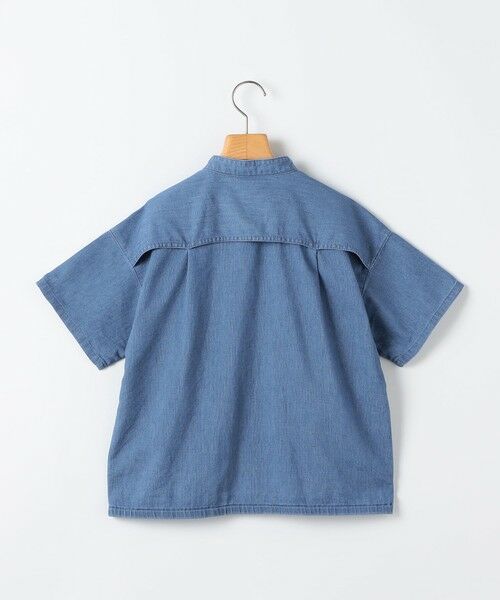 SHIPS / シップス シャツ・ブラウス | SHIPS KIDS:140〜160cm /〈接触冷感〉ドライメッシュ デニム バンドカラー シャツ | 詳細1