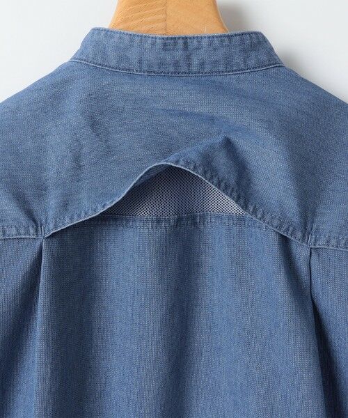 SHIPS / シップス シャツ・ブラウス | SHIPS KIDS:140〜160cm /〈接触冷感〉ドライメッシュ デニム バンドカラー シャツ | 詳細3