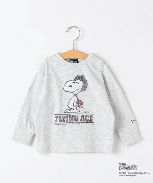 SHIPS / シップス Tシャツ | SHIPS KIDS:80〜90cm / PEANUTS FA プリント ロングスリーブ Tシャツ（ナチュラル）