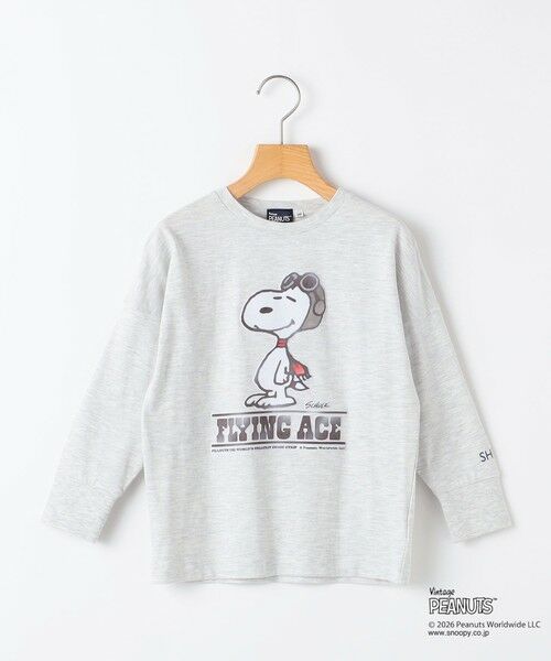 SHIPS / シップス Tシャツ | SHIPS KIDS:100〜130cm / PEANUTS FA プリント ロングスリーブ Tシャツ(ナチュラル)