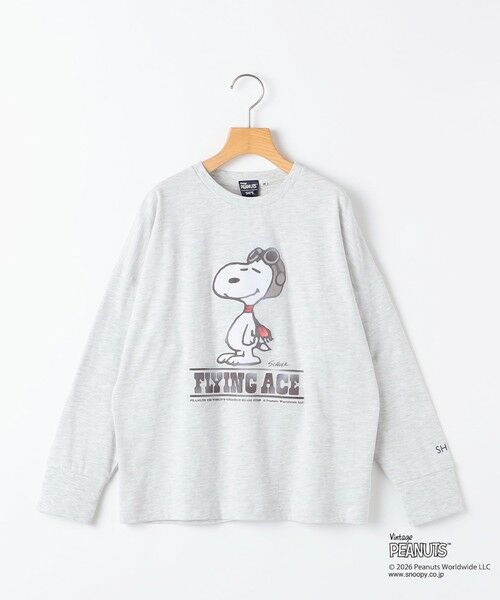 SHIPS / シップス Tシャツ | SHIPS KIDS:140〜160cm / PEANUTS FA プリント ロングスリーブ Tシャツ（ナチュラル）
