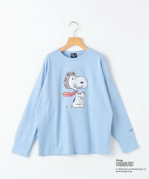 SHIPS / シップス Tシャツ | SHIPS KIDS:140〜160cm / PEANUTS FA プリント ロングスリーブ Tシャツ（ライトブルー）