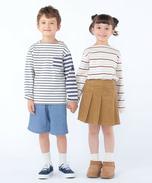 SHIPS / シップス Tシャツ | SHIPS KIDS:100〜130cm /クレイジーパターン ボーダー ロングスリーブ Tシャツ | 詳細8