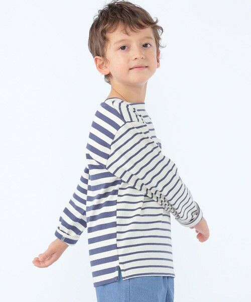 SHIPS / シップス Tシャツ | SHIPS KIDS:100〜130cm /クレイジーパターン ボーダー ロングスリーブ Tシャツ | 詳細2