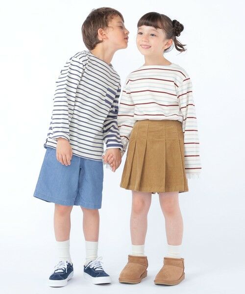 SHIPS / シップス Tシャツ | SHIPS KIDS:100〜130cm /クレイジーパターン ボーダー ロングスリーブ Tシャツ | 詳細9