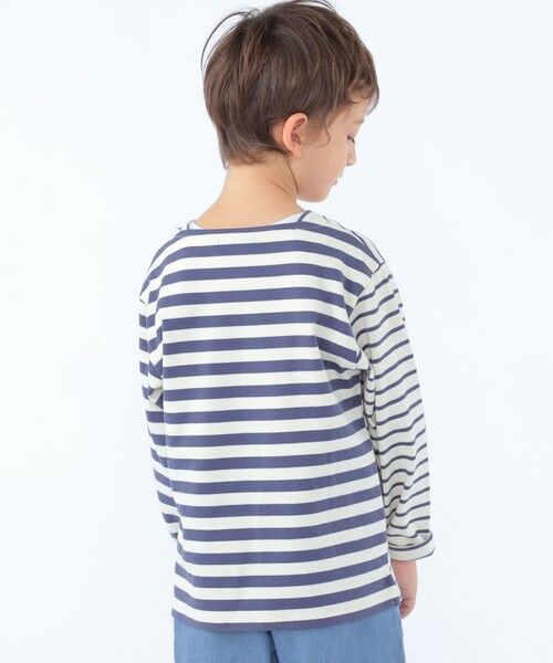 SHIPS / シップス Tシャツ | SHIPS KIDS:100〜130cm /クレイジーパターン ボーダー ロングスリーブ Tシャツ | 詳細4