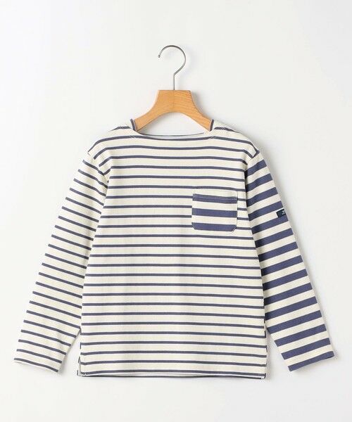 SHIPS / シップス Tシャツ | SHIPS KIDS:140〜160cm /クレイジーパターン ボーダー ロングスリーブ Tシャツ（ホワイト系）