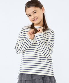 SHIPS / シップス Tシャツ | SHIPS KIDS:100〜130cm/コットンレース ボーダー ロングスリーブ Tシャツ