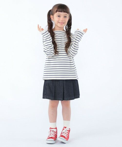 SHIPS / シップス Tシャツ | SHIPS KIDS:100〜130cm/コットンレース ボーダー ロングスリーブ Tシャツ | 詳細13