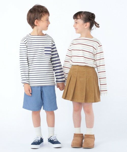 SHIPS / シップス Tシャツ | SHIPS KIDS:100〜130cm/コットンレース ボーダー ロングスリーブ Tシャツ | 詳細15