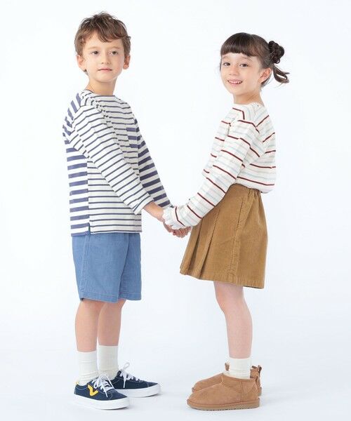 SHIPS / シップス Tシャツ | SHIPS KIDS:100〜130cm/コットンレース ボーダー ロングスリーブ Tシャツ | 詳細18