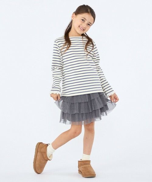 SHIPS / シップス Tシャツ | SHIPS KIDS:100〜130cm/コットンレース ボーダー ロングスリーブ Tシャツ | 詳細6