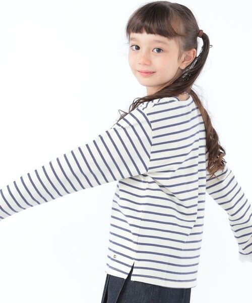 SHIPS / シップス Tシャツ | SHIPS KIDS:100〜130cm/コットンレース ボーダー ロングスリーブ Tシャツ | 詳細9